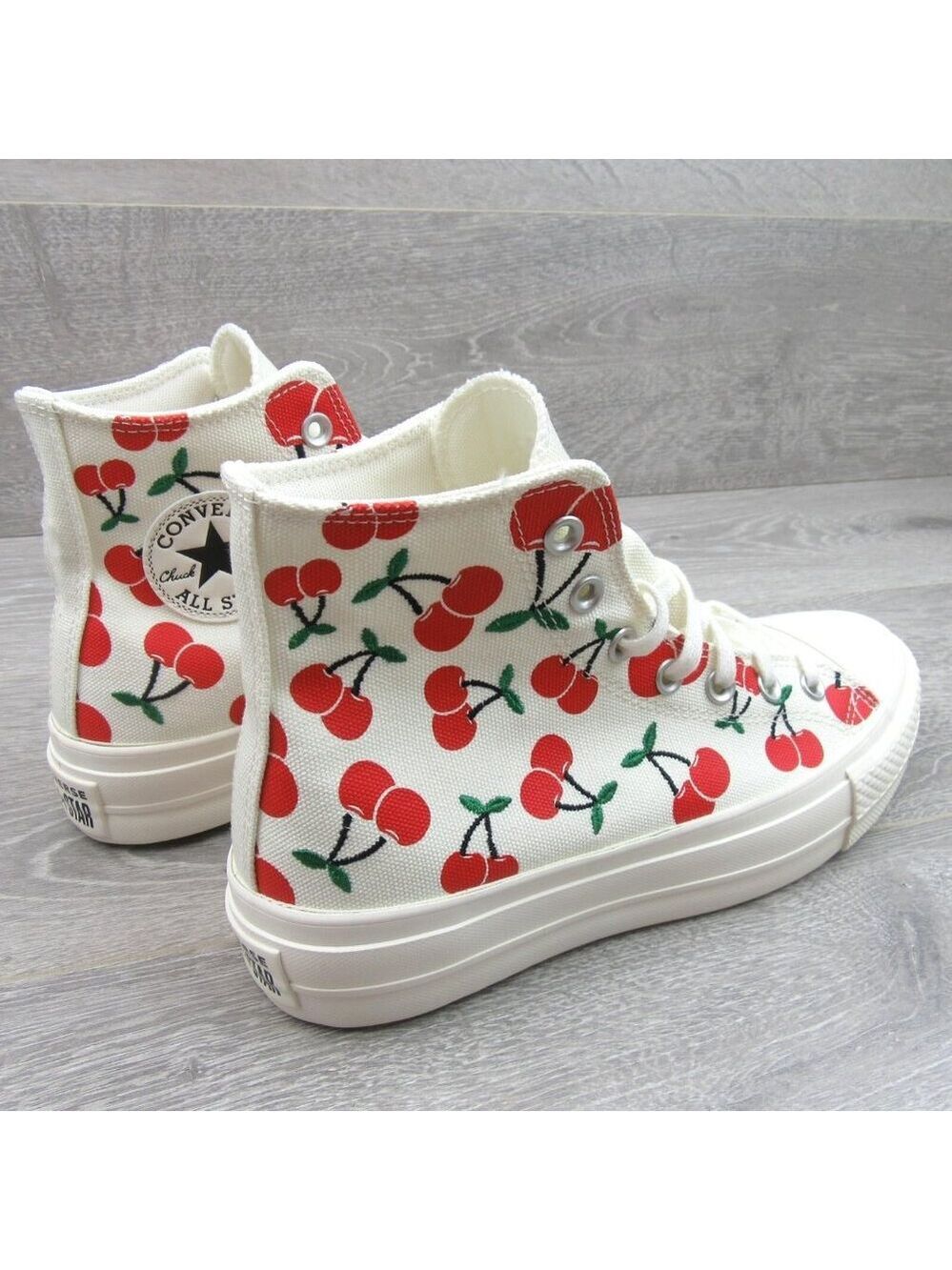 Converse Chuck Taylor All Star Lift Platform Cherries Womens Size 7.5 NEW - Picture 8 of 14